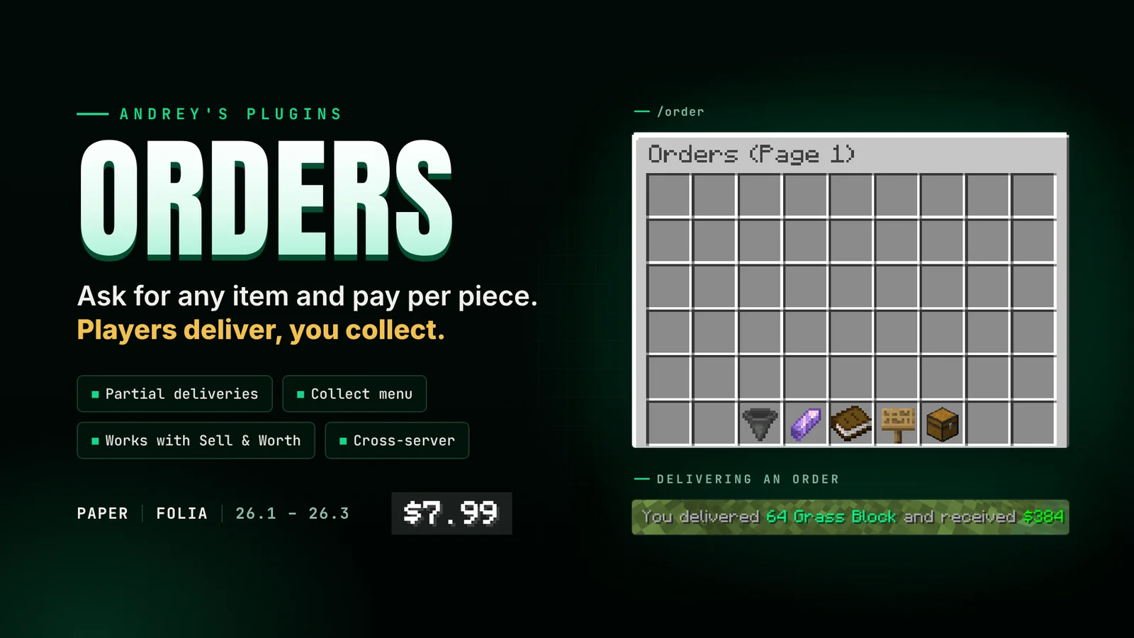 Orders banner